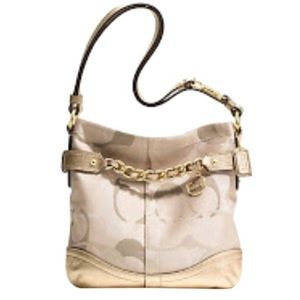 COACH Duffle Khaki/Gold Jacquard CrossBody Bag ✨